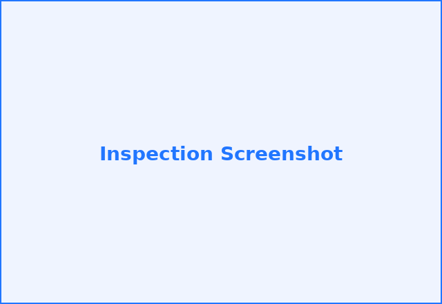 Inspection interface
